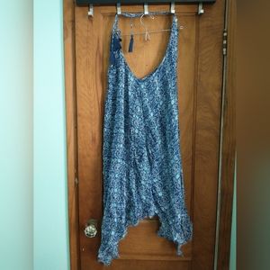 Volcom Blue Patterned Swim Cover-up M